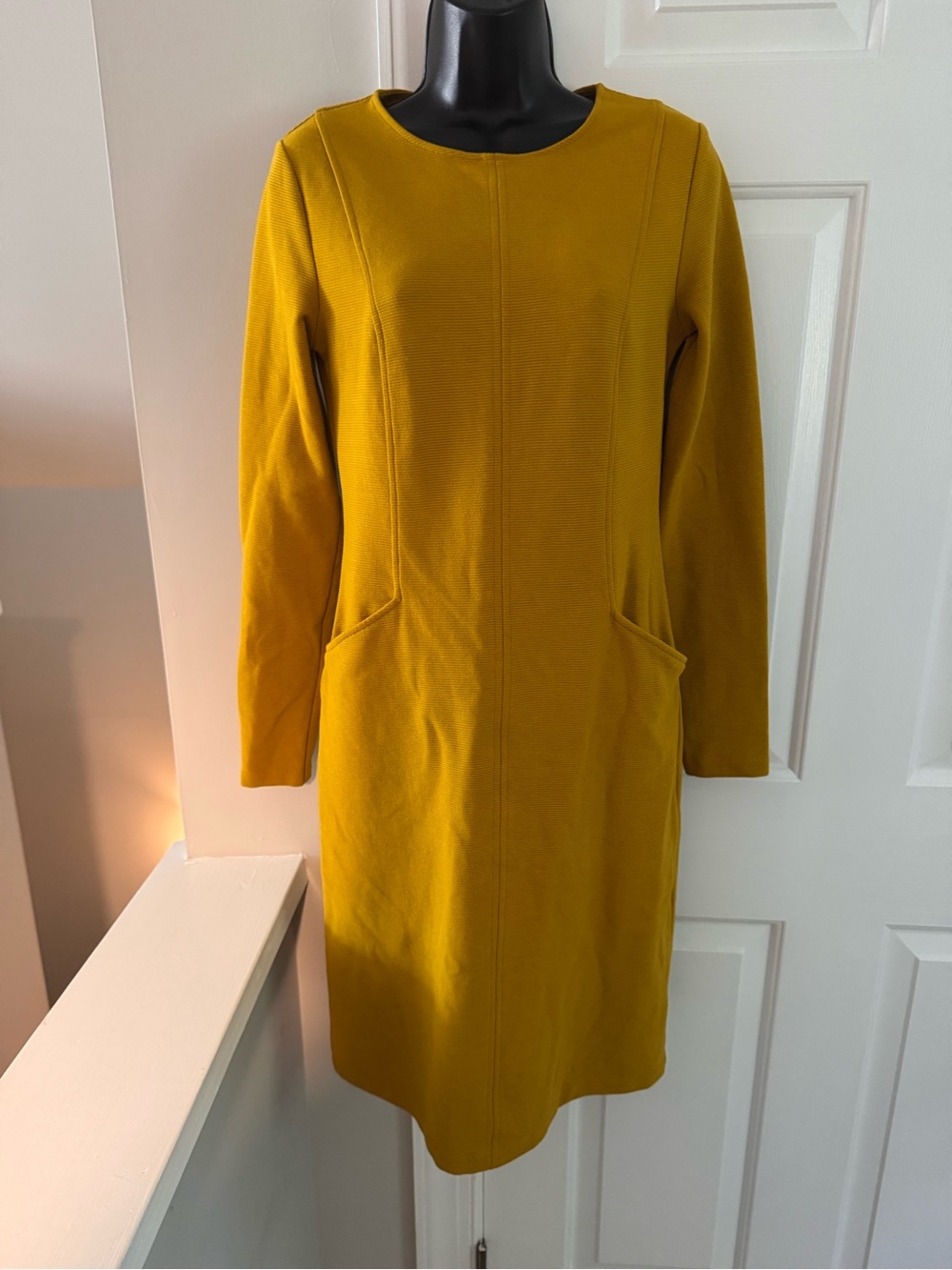 Boden Ellen Ottoman Dress Mustard 4L